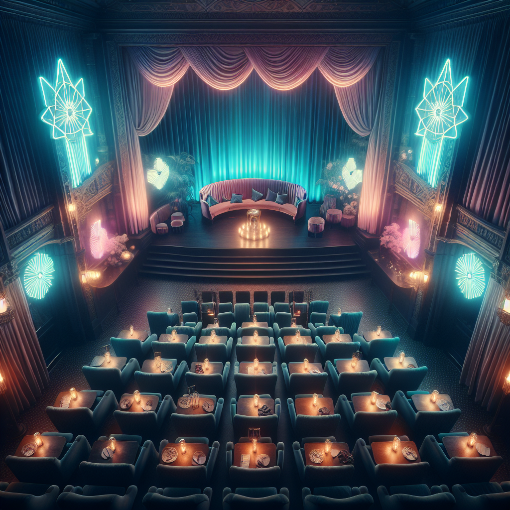 Glowing live casino table on a vaporwave grid floor with pastel card suits